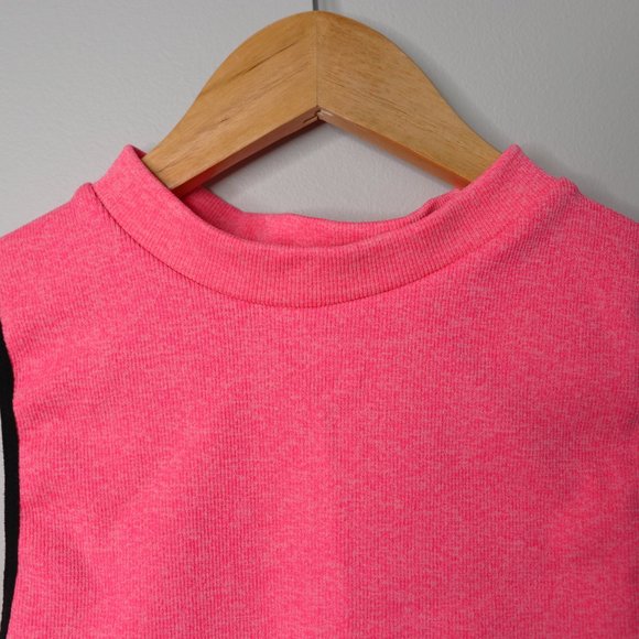🌏 Prime Cut - Neon Pink Ribbed Sleeveless Top - One Size - Picture 4 of 5